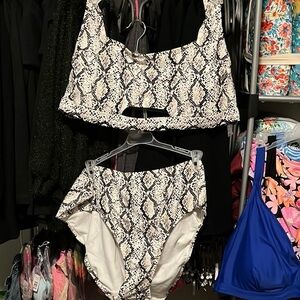 Snakeskin Print Bikini 2 piece Set